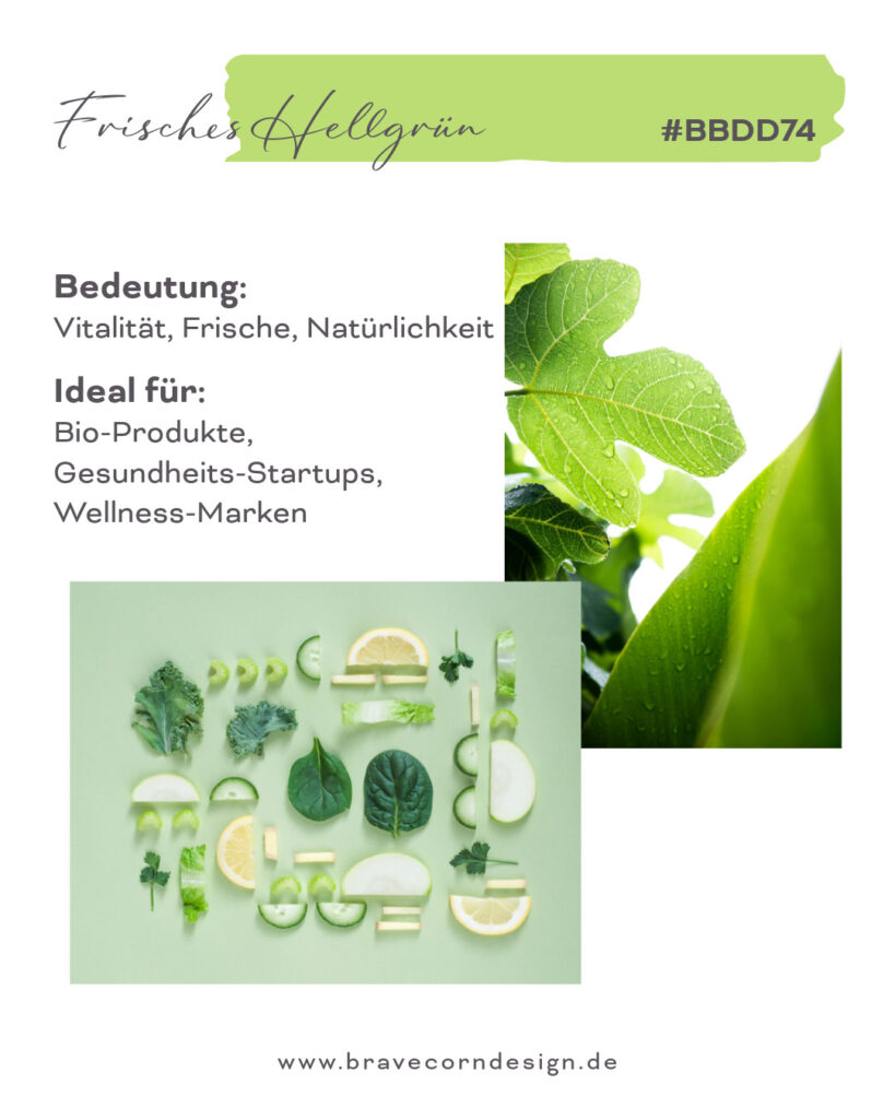 Die Farbe Grün im Branding - frisches hellgrün