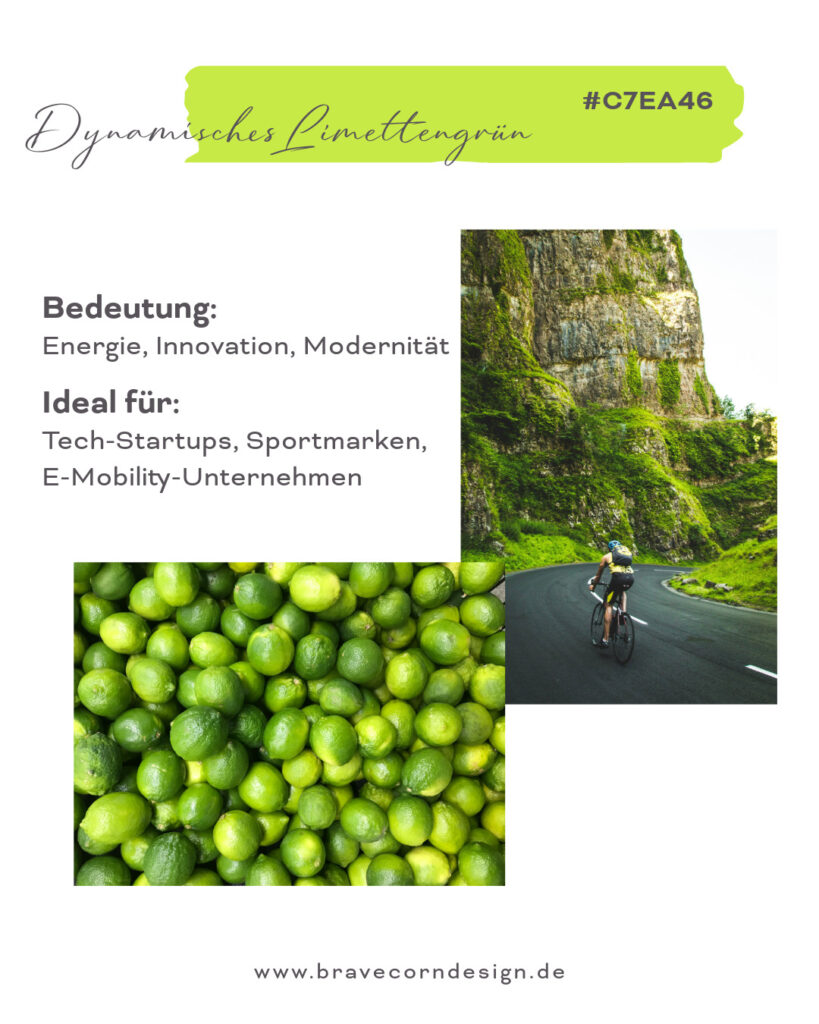 Die Farbe Grün im Branding - dynamisches limettengrün