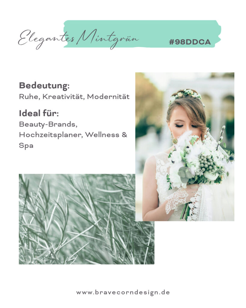 Die Farbe Grün im Branding - elegantes mintgrün