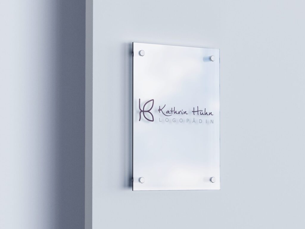 Praxisschild Logopädin Logo feinedesigns
